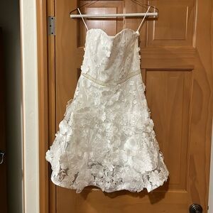 Helsi Chloe strapless mini bridal dress